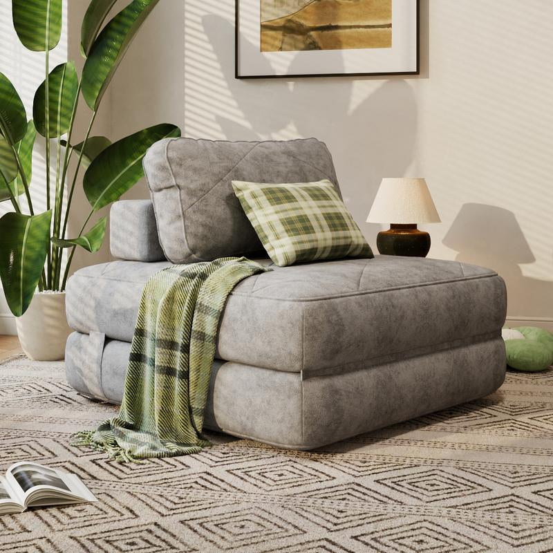 Yitahome 2-In-1 Foldable Sofa Bed, Super Comfy Chair Bed, with Pillow Foldable Mattress, with Support, Space Saver for Living Room, Bedroom, Guests